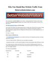 Why You Should Buy Website Traffic From Betterwebsitevisitors.com