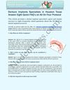 Denture Implants Specialists in Houston Texas Answer Eight Quick FAQ’s on All On Four Protocol