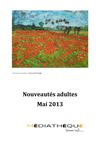 Nouveautés adulte Mai 2013