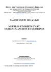Meubles et objets d\'art, tableaux anciens et modernes 15-06-2013 