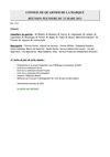 22 mars 2013: compte-rendu de la séance plénière du conseil de la Marque
