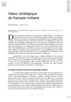Valeur stratégique du français militaire 