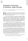 Acquisition d’armement et industries, appel d’Europe 