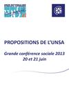20/21 Juin 2013 - La grande conférence sociale: les propositions de l'UNSA