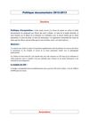 Politique documentaire 2012-2013