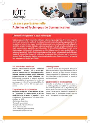 licence communication culturelle