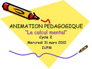 calcul mental fraction