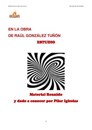 E_HIPÓTESIS SOBRE LA OBRA DE RAÚL GONZÁLEZ TUÑÓN