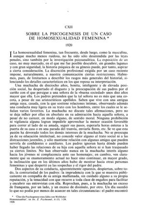 22_SIGMUND FREUD_ Psicogenesis De Un Caso De Homosexualidad Femenina Clear Scan