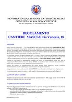 Regolamento Cantiere MASCI di Via Venezia